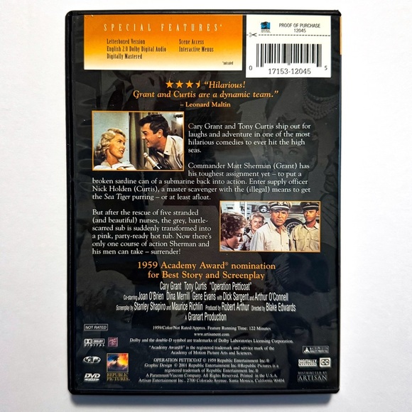 Operation Petticoat DVD – Cary Grant Collection – Widescreen, Like New - Picture 3 of 5